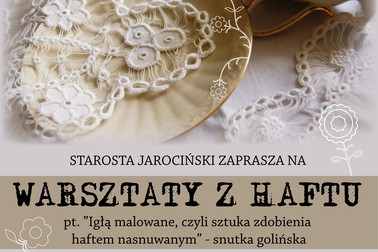 Warsztaty z haftu dla mieszkańców Powiatu Jarocińskiego