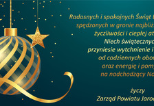 Życzenie Świątecznie od Zarządu Powiatu Jarocińskiego 