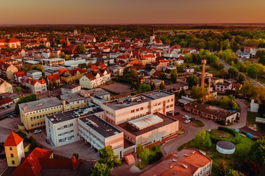 Szpital Powiatowy w Jarocinie - zdjęcia z drona. 